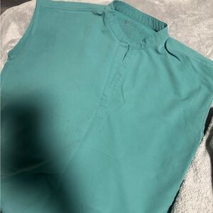 Figs Aqua Sleeveless Top